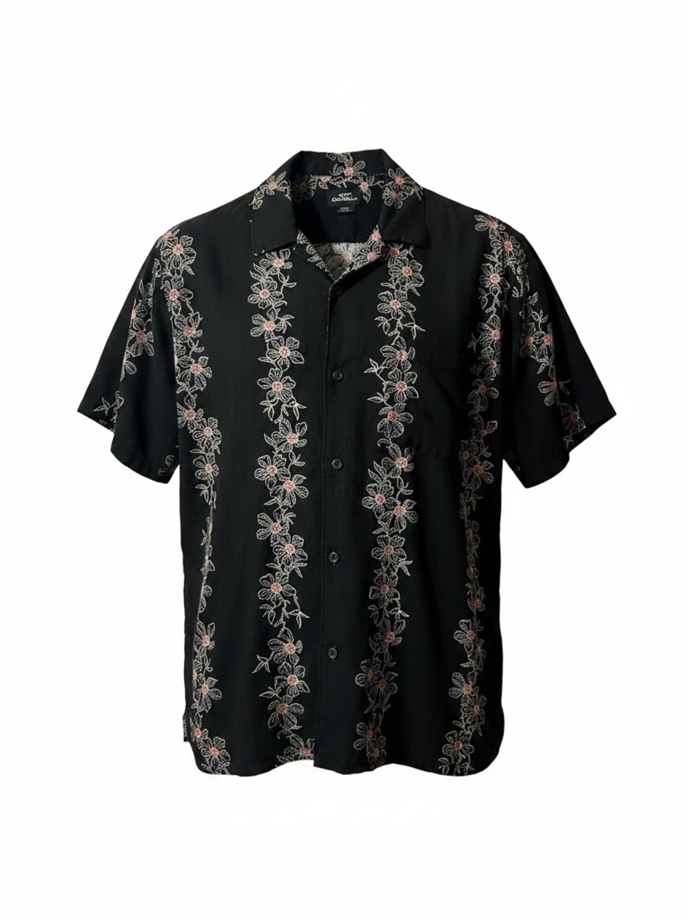 O’Neill Black Floral Short-Sleeve Button-Up Shirt